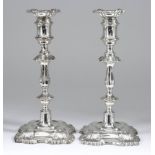 A Pair of Elizabeth II Silver Pillar Candlesticks, by John Dixon & Sons, Sheffield 1963, of 18th