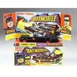 A Corgi Diecast Model "Batman" - Batmobile - No. 267, gloss black, with inner pictorial stand with