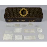 A Collection of Approximately 110 Chinese Mother-of-Pearl Gaming Counters, 19th Century, various