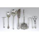 A George V Silver Seal Top Spoon, and mixed silverware, the seal top spoon by Elkington & Co, London