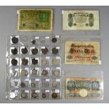 A Collection of British and Continental Coins, 16th-20th Century, various denominations, contained