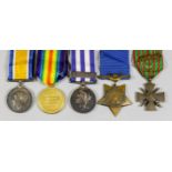 A Pair of George V First World War medals to 34647 Pte. J. T. Hedges, Worcester Yoemanry, comprising