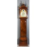 A Mahogany Longcase Clock, George III, by Joseph Lum of London, the 12ins arched brass dial with