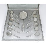 An Early 20th Century Dutch Silver Ice Cream Table Service, by the Hague 1924, with circular bowls