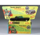 A Corgi Diecast Model "The Green Hornet" - Black Beauty - No. 268, with inner pictorial stand with