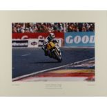 DON MORLEY (20th/21st Century) - Cibachrome image - "Wayne Gardner - Honda", signed by rider, 10.