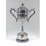 An Edward VII Silver Two-Handled Prize Cup and Cover, by John Edward Wilmot, Birmingham 1901, the