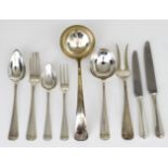 A Dutch Silver "Old English" Pattern Part Table Service, by various makers and dates, comprising -