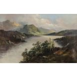 ***Francis E. Jamieson (1895-1950) - Oil painting - Scottish loch scene with mountains to
