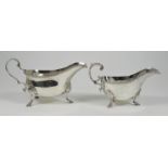 An Edward VII Silver Sauce Boat and a George V Silver Sauce Boat, the Edward VII by William Hutton &
