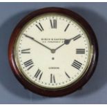 A Victorian Mahogany Cased Dial Wall Clock, by Birch & Gaydon, 153 Fenchurch Street, London, the