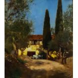 Herbert Alexander (1874-1946) - Oil painting - "Cercina, near Florence", signed and dated '98, panel