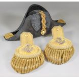 Items of Naval Dress belonging to the Late Lieutenant Stephen (Poppops) Johnson, comprising - bi-