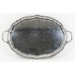 A George V Plain Silver Oval Two-Handled Tray, by Cooper Brothers & Sons Ltd, Sheffield 1926, with