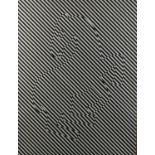 ***Victor Vasarely (1908-1997) - Screen print in black and gold, circa 1975 - "Zebra", signed and