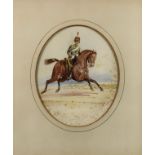 Richard Simkin (1840-1926) - Pair of watercolours - Studies of British mounted Hussars, both
