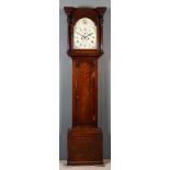 A Late 18th/Early 19th Century Oak Longcase Clock, by B. Gurden of Daventry, the 12ins arch