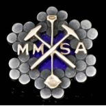 A 14ct Gold Lapel Badge, by Tiffany & Co for the Mining and Metallurgical Society of America, in the