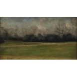 Paul Maitland (1869-1909) - Oil painting - "Kensington Gardens, Cloudy Day", initialled "PM",