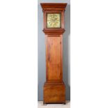 An 18th Century Mahogany Longcase Clock, by Ambrose Stokes of Deal, the 11ins square brass dial with