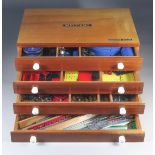 A Meccano No. 10 Set in Four Drawer Cabinet, together with a quantity of accessories contained in