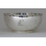 An American "Sterling" Silver Circular Bowl, with moulded rim and plain footrim, 7.25ins diameter