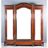 A 19th Century French Figured Walnut, Burr Wood and Gilt Metal Mounted Breakfront Armoire, with