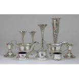 A Pair of Elizabeth II Silver Sauce Boats, and mixed silverware, the sauce boats by Mappin & Webb,