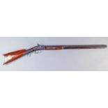 A Good 19th Century North American Plains Rifle, by H. T. Cooper of New York, the heavy 32ins