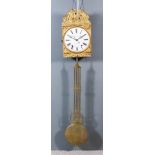 A 19th Century French Comptoise Wall Clock, by Brunet of St. Jen d'Angely, with 9ins diameter