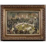 ***James Bateman (1893-1959) - Oil sketch - "The Sale Ring" - View of cattle market with