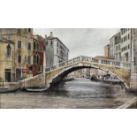 ***Michael John Hunt (born 1941) - Acrylic and oil painting - The Ponte delle Guglie and