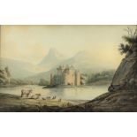 19th Century English School - Watercolour - "Kilchurn Castle, Argyllshire, 8ins x 12.25ins, in