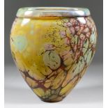 ***Peter Layton (born 1937) - Glass vase, etched signature, 9.5ins high