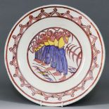 The Ceramic Studio - An English Pottery Charger, 1928, the centre painted with a group of standing
