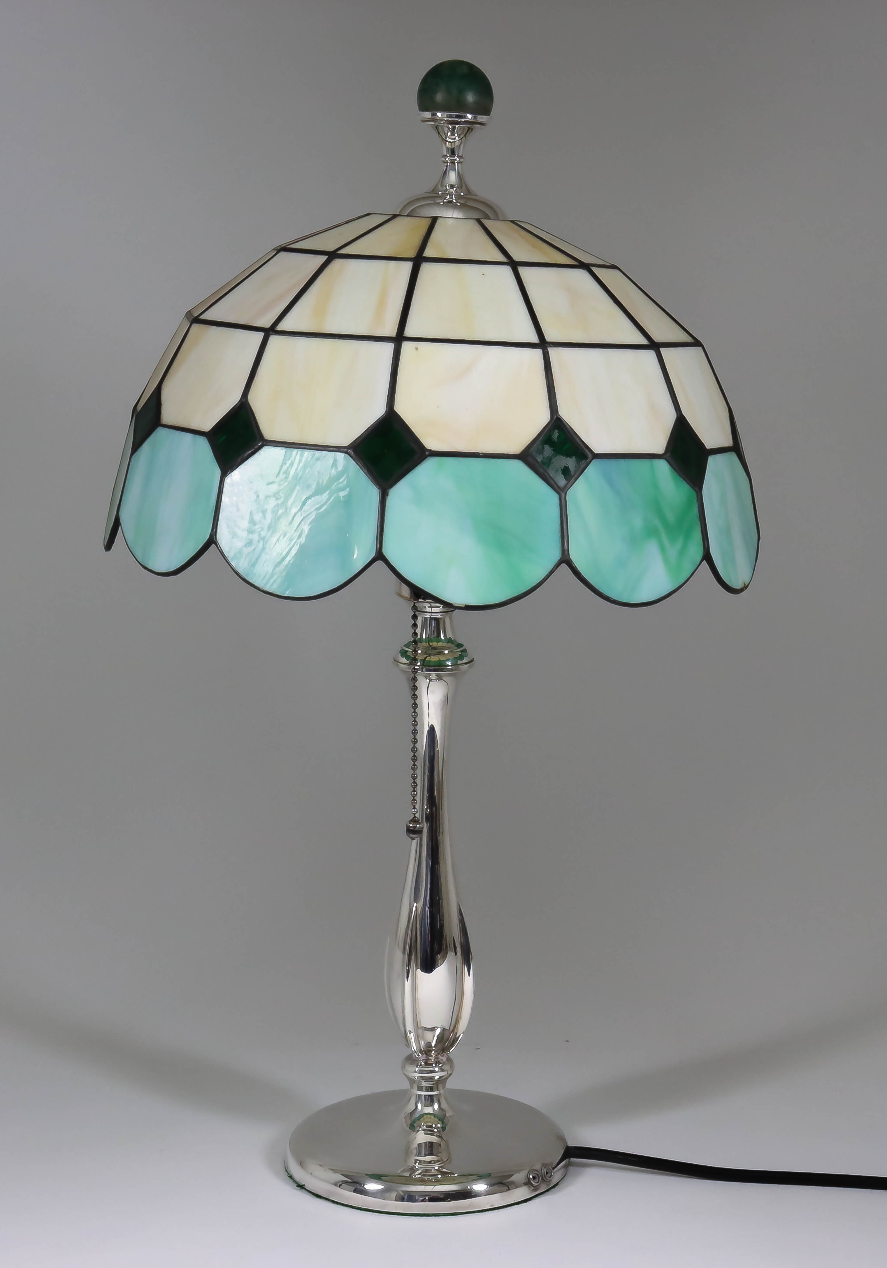 A George V Silver Electric Table Lamp, by Alexander Clark & Co. Ltd, Sheffield 1927, with moulded