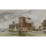 19th Century Continental School - Watercolour - Marseilles-Fort St. Jean, 8ins x 14ins, and 19th