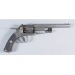 An Unusual 19th Century .44 Calibre 5 Shot Percussion Revolver (no makers name), Patent No. 17B,