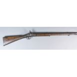 A 19th Century .65 Calibre Two Band Enfield Musket, 29ins plain steel barrel marked crown over VR