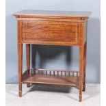 An Unusual Edwardian Lady's Mahogany "Pop Up" Bonheur-du-Jour, by J. Bagshaw & Sons, Church