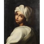 After Guido Reni (1575-1642) - Oil painting - Shoulder length portrait of Beatrice Cenci, canvas