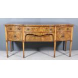 A Late 19th Century Mahogany Serpentine Fronted Sideboard, by Waring & Gillow Ltd, the whole of