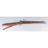 A Good 19th Century .70 Calibre Two Band Enfield Musket, 21ins bright steel barrel, stamped crown