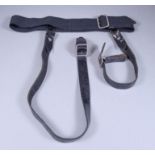Four Officers' Full Dress Cords with Busby Retaining Hooks, and four cloth sword belts worn under
