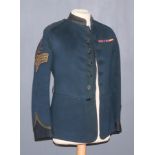 A Rifle Brigade Full Dress Tunic of Colour Sergeant, late 19th Century, insignia on sleeve, with QVC