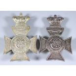 A Silver Cross Belt Plate - The King's Royal Rifle Corps, 1857, Peninsular Honours only, hallmarked,
