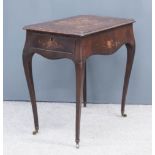 A 19th Century French Walnut and Marquetry Rectangular Centre Table, the top and sides inlaid with