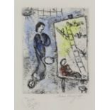 ***Marc Chagall (1887-1985) - Colour lithograph (thought to be from the Bible series) - Jacob's Lad