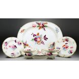 An English Porcelain Part Dessert Service, circa 1820, probably Derby (27 pieces)