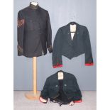 A King's Royal Rifle Corps Patrol or No.1 Dress Jacket, pre-WWII, with black on red Sergeant's